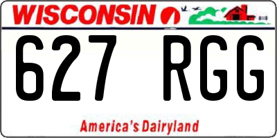 WI license plate 627RGG