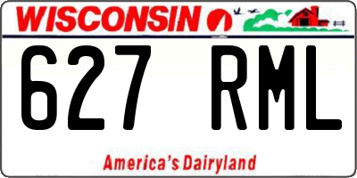 WI license plate 627RML