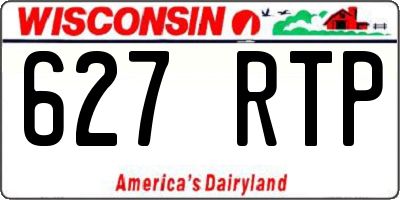 WI license plate 627RTP