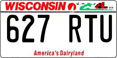 WI license plate 627RTU