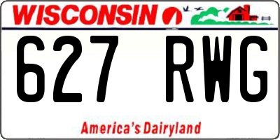 WI license plate 627RWG