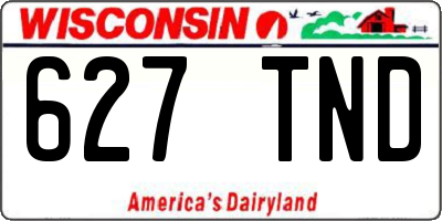 WI license plate 627TND