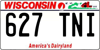 WI license plate 627TNI