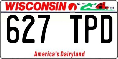 WI license plate 627TPD