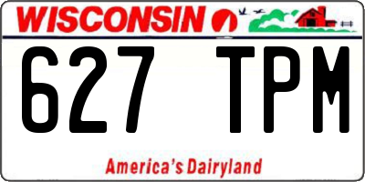 WI license plate 627TPM
