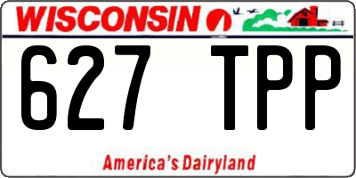 WI license plate 627TPP