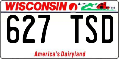 WI license plate 627TSD