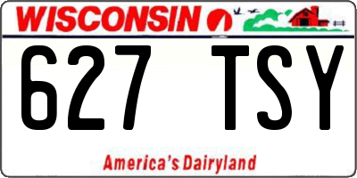 WI license plate 627TSY