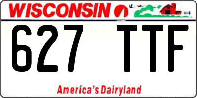 WI license plate 627TTF