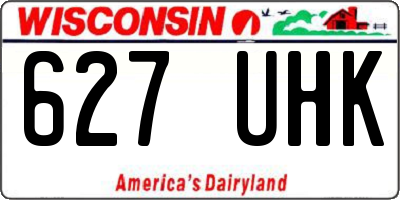 WI license plate 627UHK