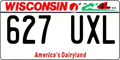 WI license plate 627UXL