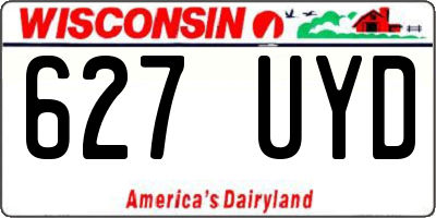 WI license plate 627UYD