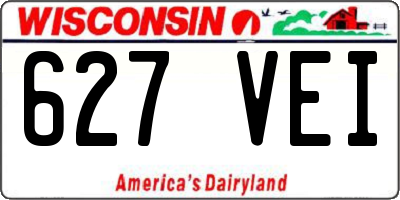 WI license plate 627VEI