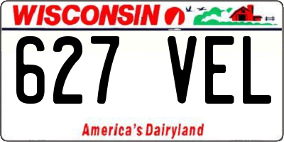 WI license plate 627VEL