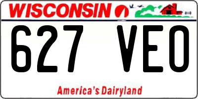 WI license plate 627VEO
