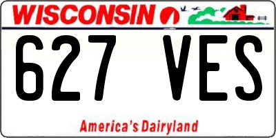 WI license plate 627VES