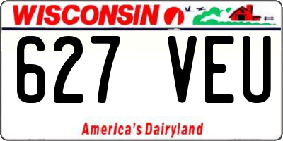 WI license plate 627VEU