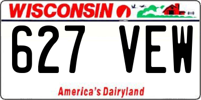 WI license plate 627VEW