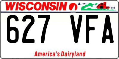 WI license plate 627VFA