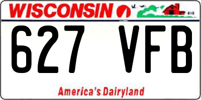 WI license plate 627VFB