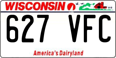 WI license plate 627VFC