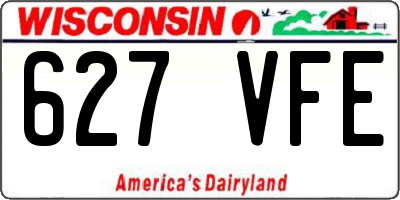 WI license plate 627VFE