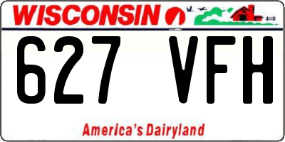 WI license plate 627VFH