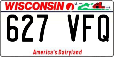 WI license plate 627VFQ