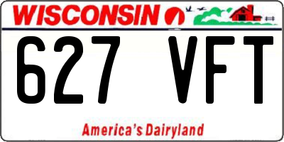 WI license plate 627VFT
