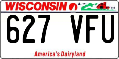 WI license plate 627VFU