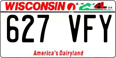 WI license plate 627VFY