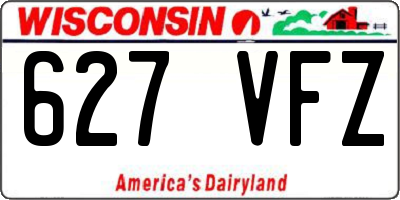 WI license plate 627VFZ