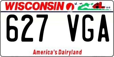 WI license plate 627VGA