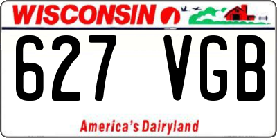 WI license plate 627VGB