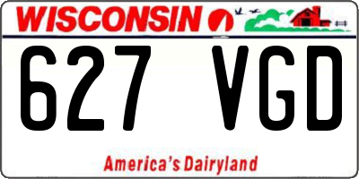 WI license plate 627VGD