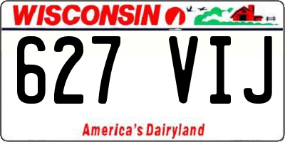 WI license plate 627VIJ
