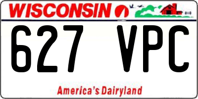 WI license plate 627VPC