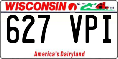 WI license plate 627VPI