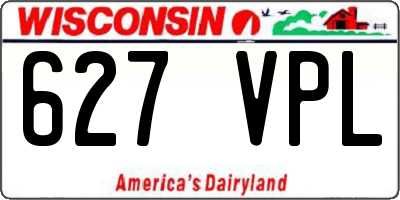 WI license plate 627VPL