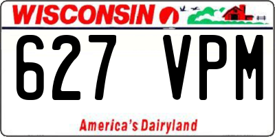 WI license plate 627VPM
