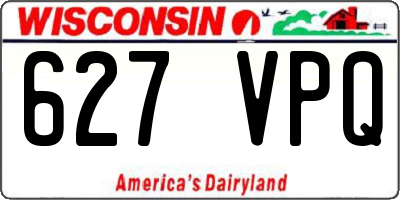 WI license plate 627VPQ
