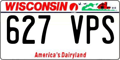 WI license plate 627VPS