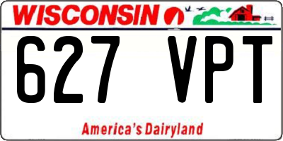 WI license plate 627VPT