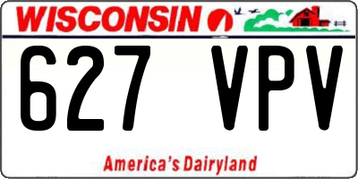WI license plate 627VPV