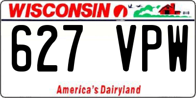 WI license plate 627VPW