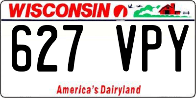 WI license plate 627VPY