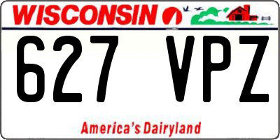 WI license plate 627VPZ