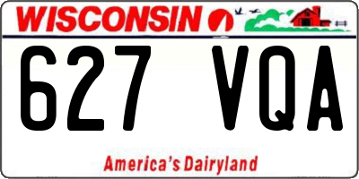 WI license plate 627VQA