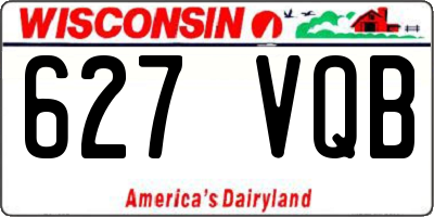 WI license plate 627VQB
