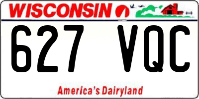 WI license plate 627VQC